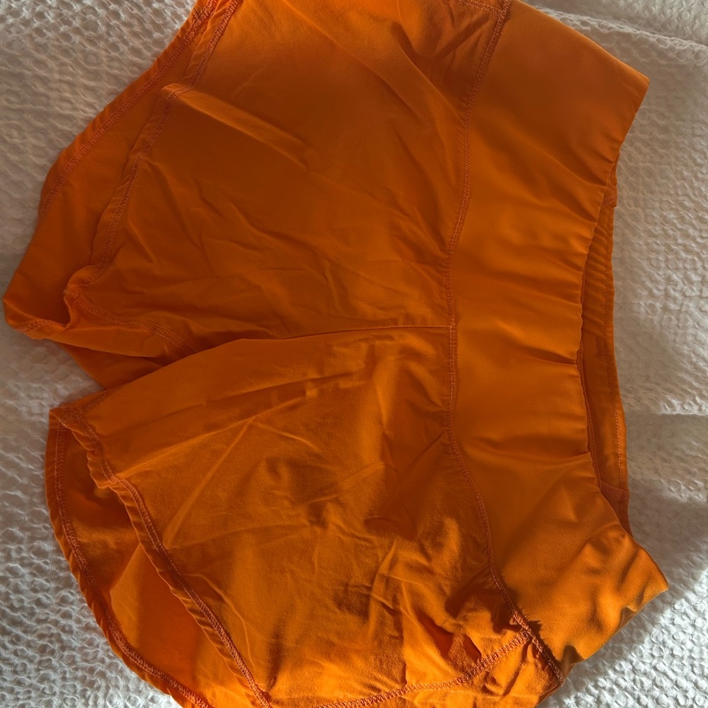 Oiselle Orange Shorts
